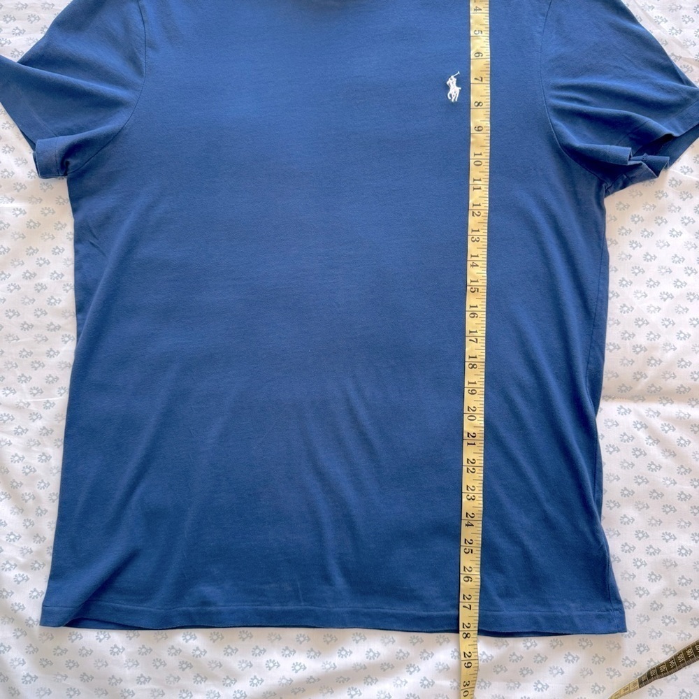 NWOT Polo by Ralph Lauren Men's Slim Fit Blue Large Tee - Picture 5 of 6